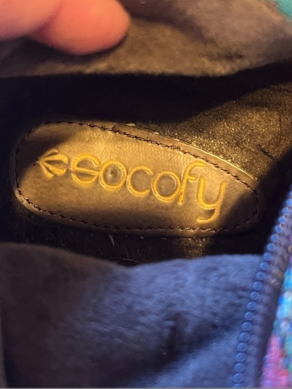 Socofy Tapestry and Leather Tall boots zip up side decorative silver buckle 39 - Picture 11 of 11